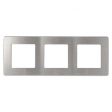 Рамка для розеток и выключателей ЭРА Серия 12 12-5103-03 на 3 поста, Сатин, алюминий | Б0052521 | ЭРА